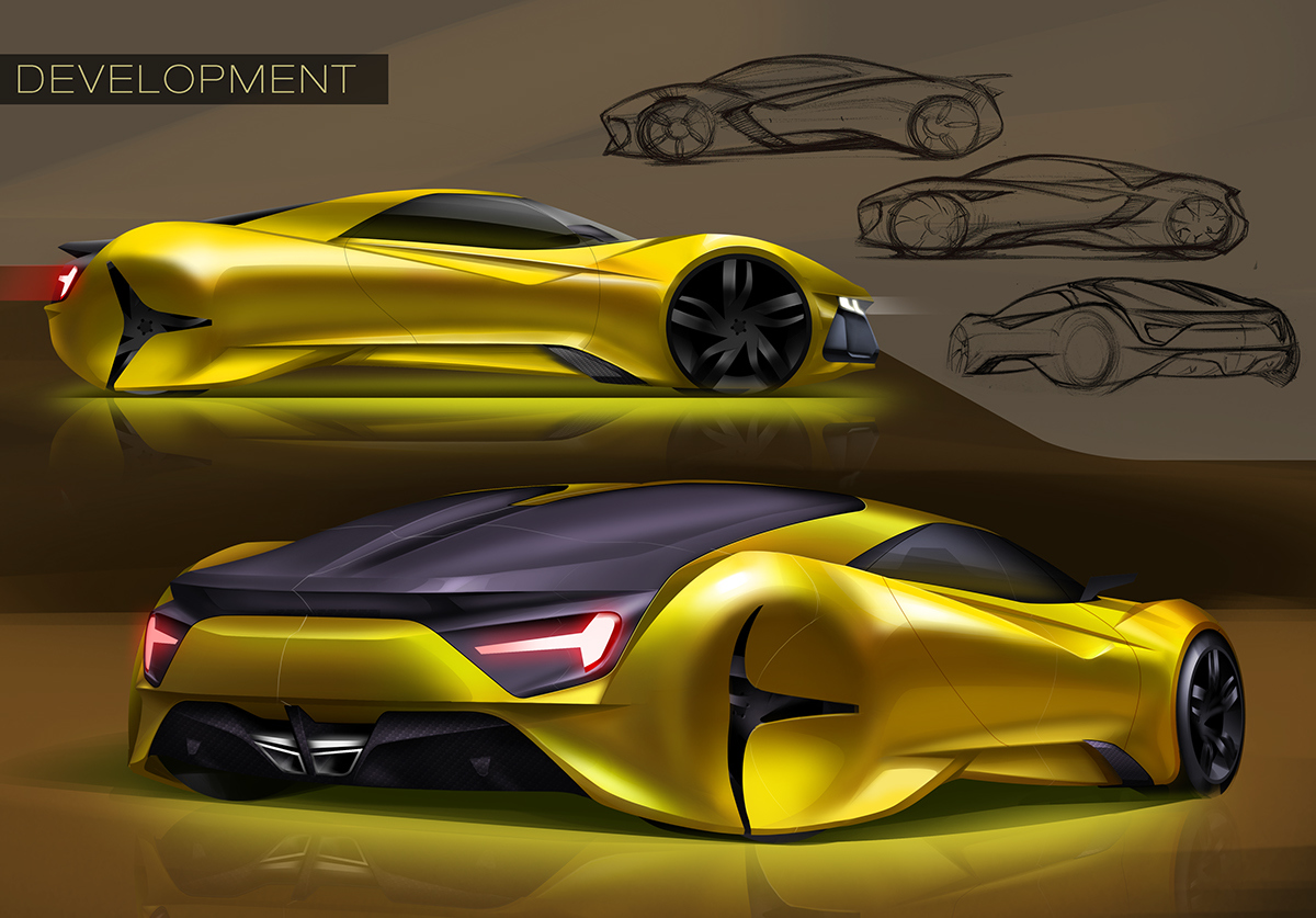 Automatic design，Visual design，Traffic concept，Hand drawn products，industrial design，