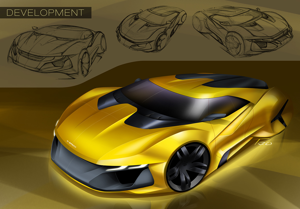 Automatic design，Visual design，Traffic concept，Hand drawn products，industrial design，