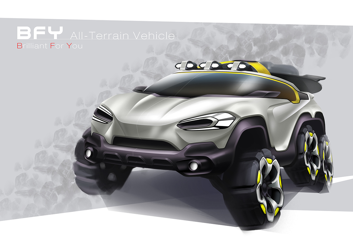 Automatic design，Visual design，Traffic concept，Hand drawn products，industrial design，