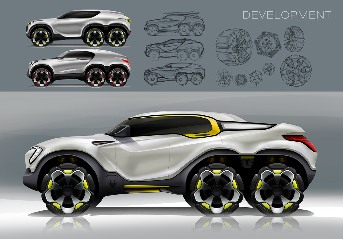 Automatic design，Visual design，Traffic concept，Hand drawn products，industrial design，