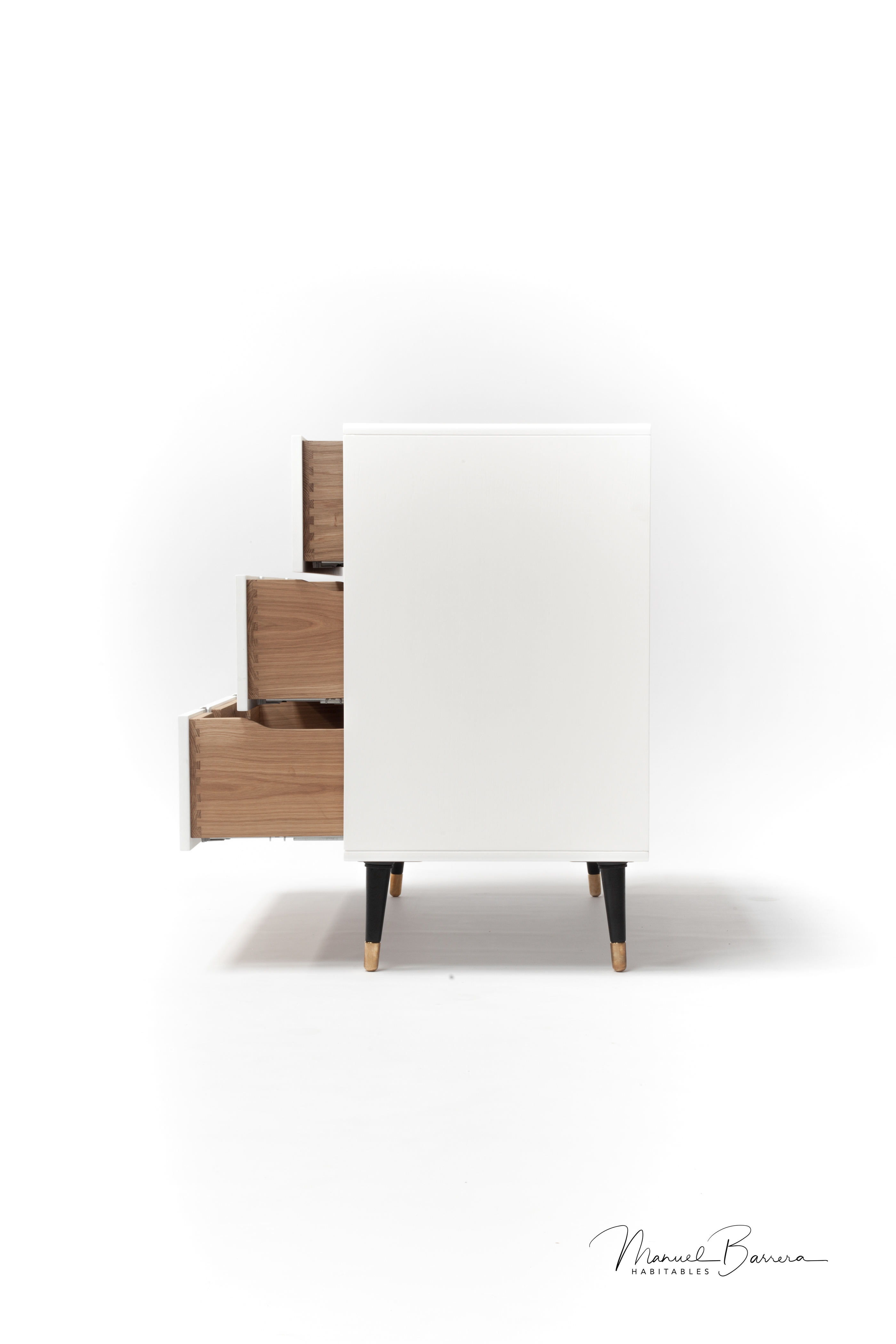 White paint，oak，Dresser design，
