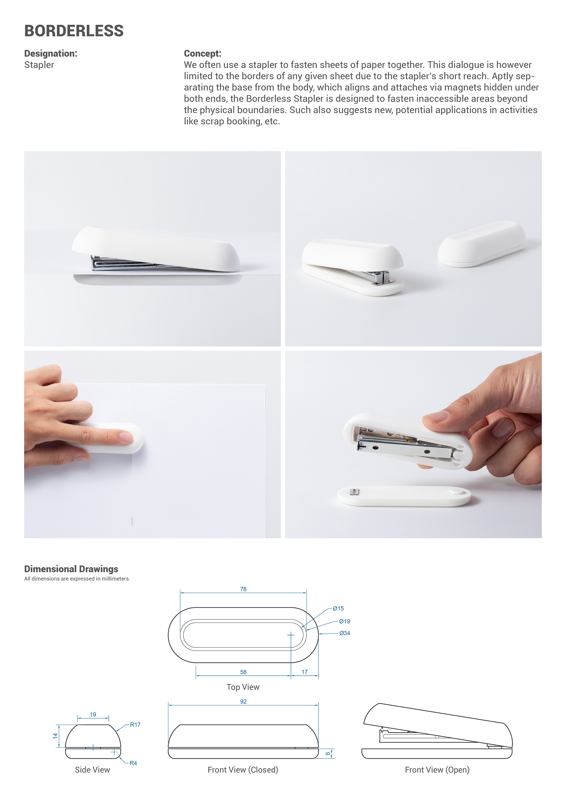 Detachable，originality，Stationery，stapler，