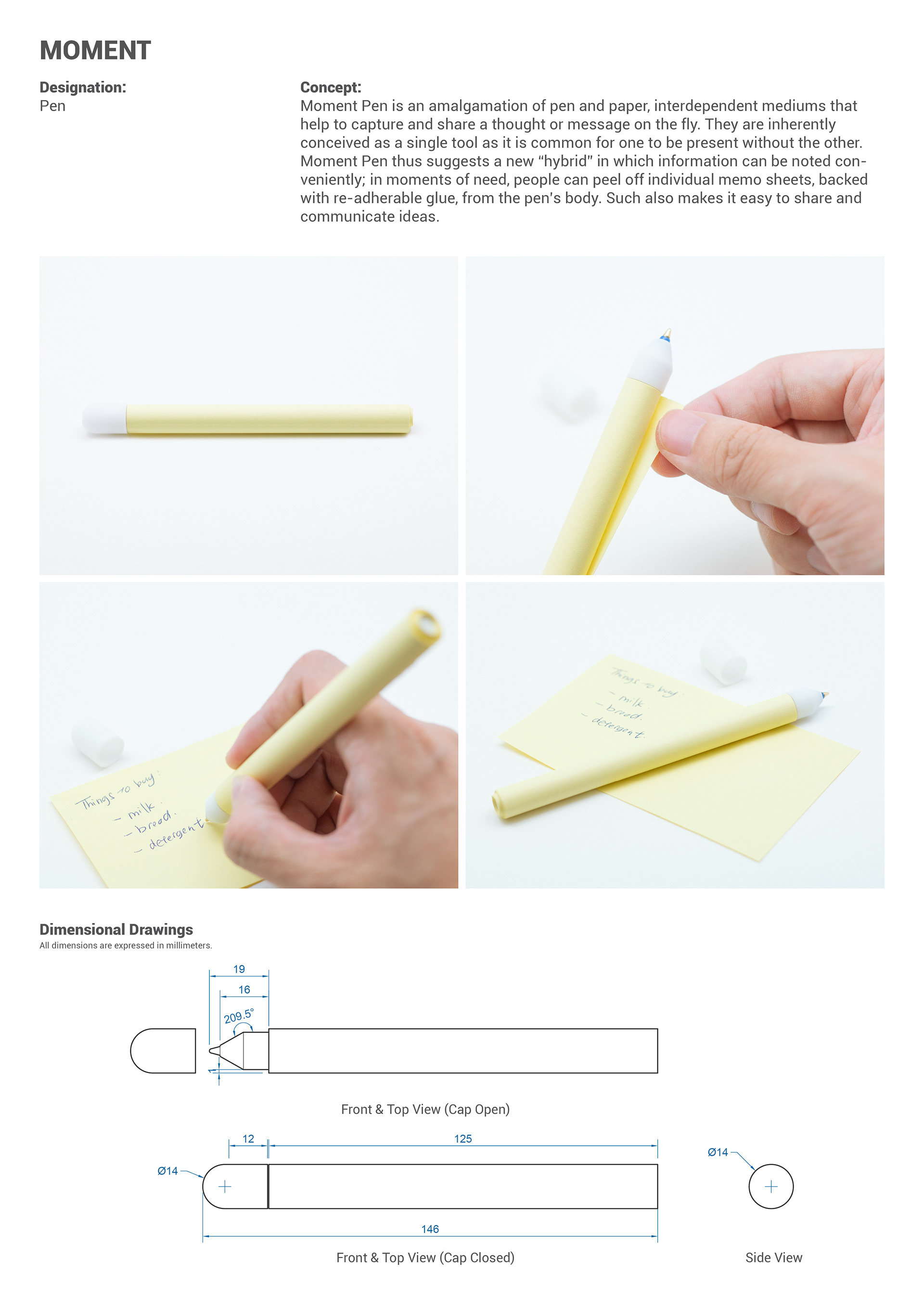 Moment Pen，Office Supplies，pen，sticky note，originality，