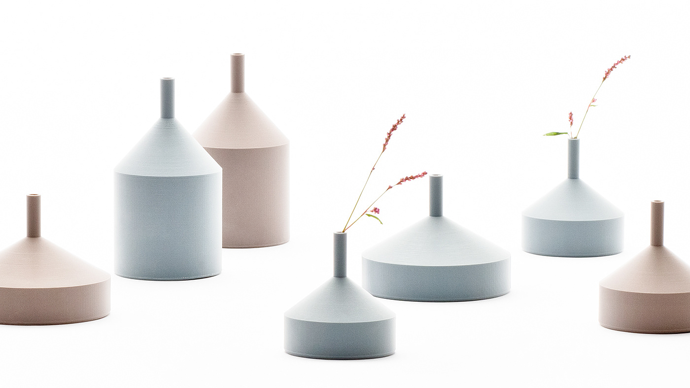 modern stylish，Advanced grey，Floral apparatus，Home design，Minimalist，Simple geometry，Mood，vase，