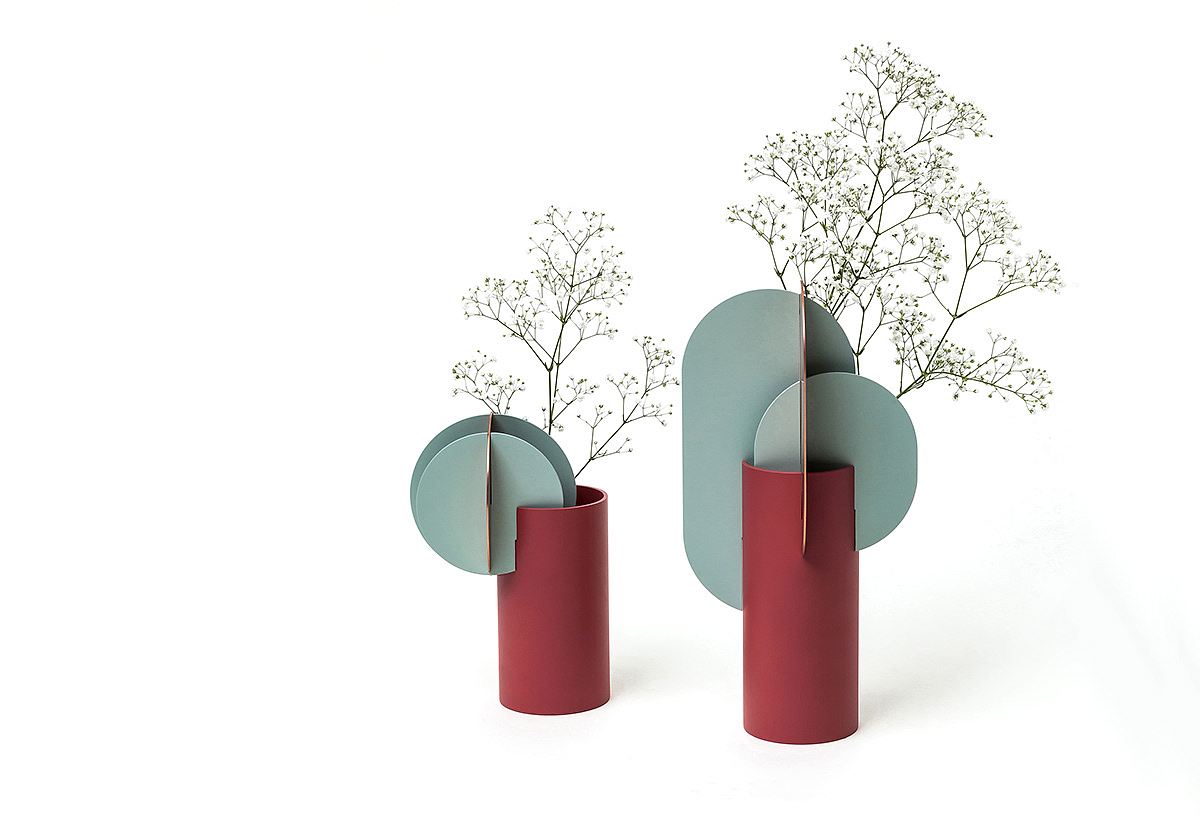 modern stylish，Advanced grey，Floral apparatus，Home design，Minimalist，Simple geometry，Mood，vase，