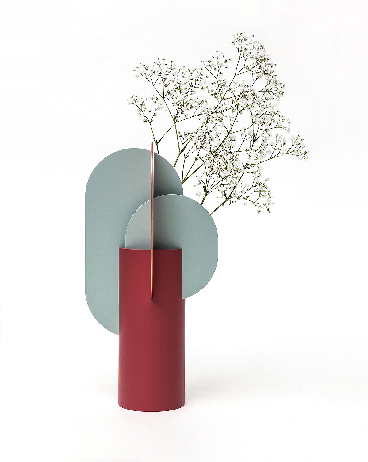 modern stylish，Advanced grey，Floral apparatus，Home design，Minimalist，Simple geometry，Mood，vase，