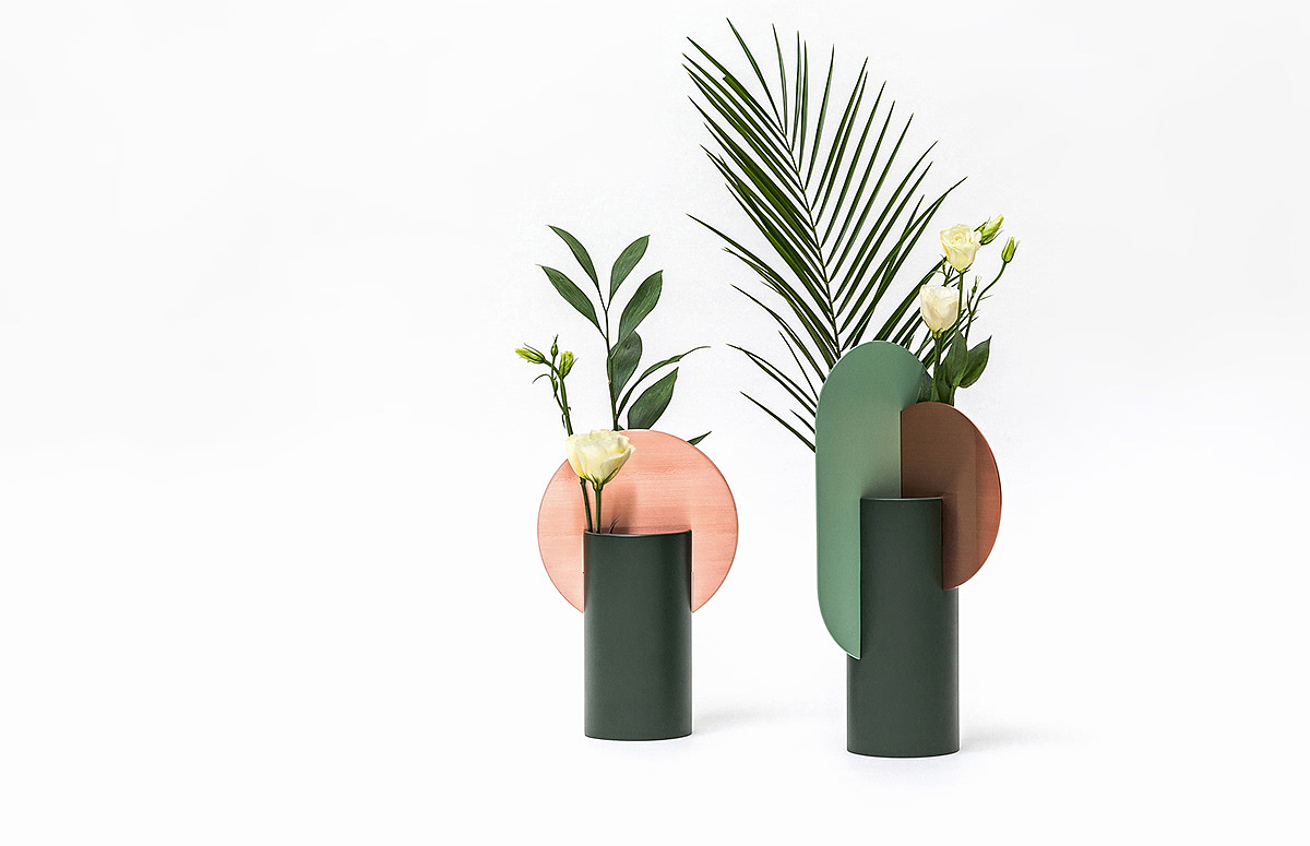 modern stylish，Advanced grey，Floral apparatus，Home design，Minimalist，Simple geometry，Mood，vase，