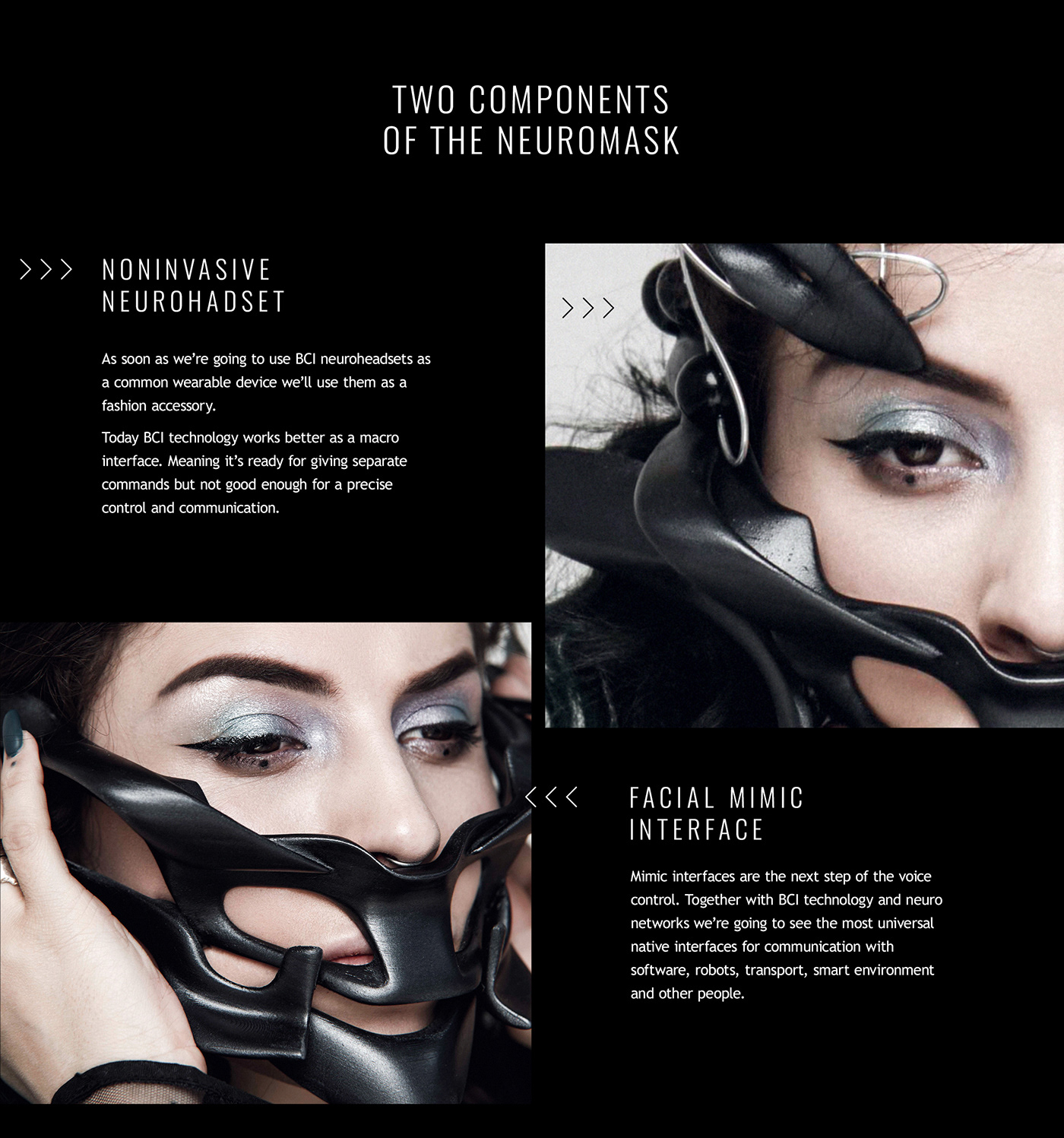 concept，Noninvasive neural interface，BCI，Neuromance，CYBER WARRIOR，wear，black，intelligence，