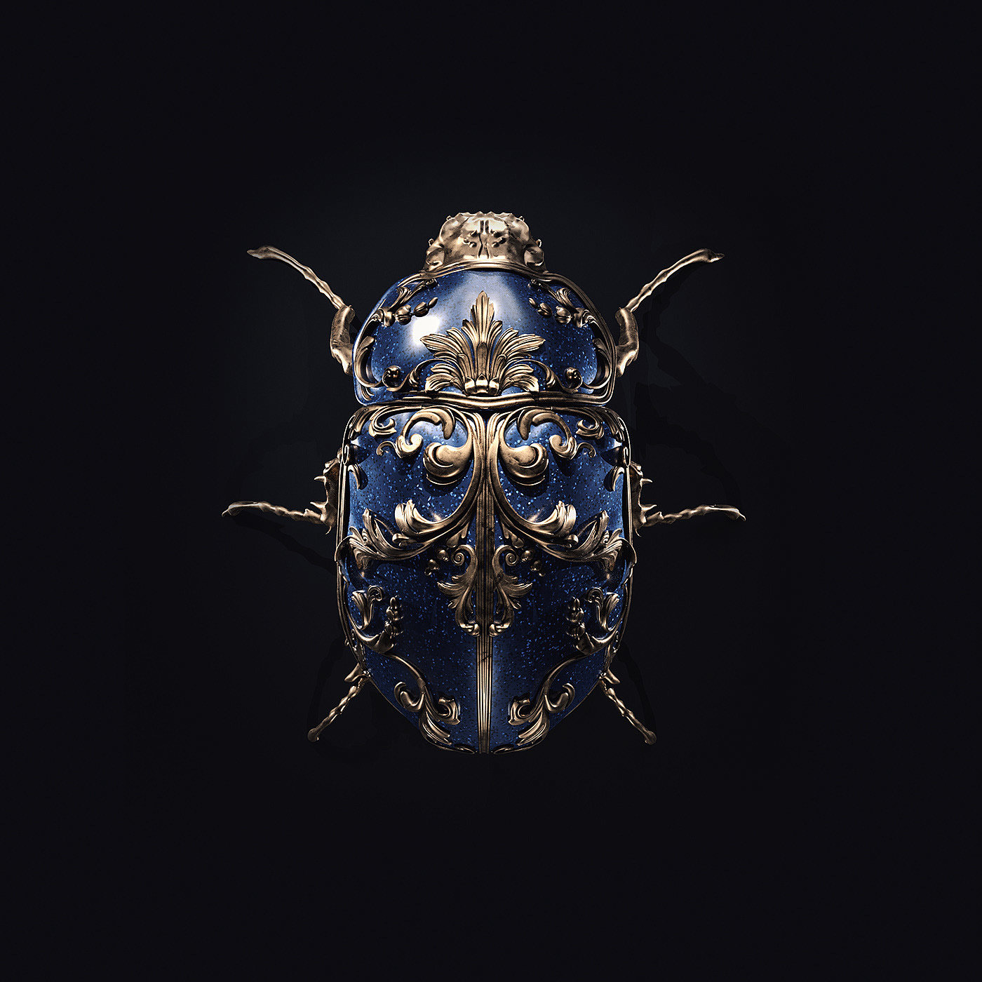 渲染，设计，昆虫，宝石，Jewel insects，饰品，