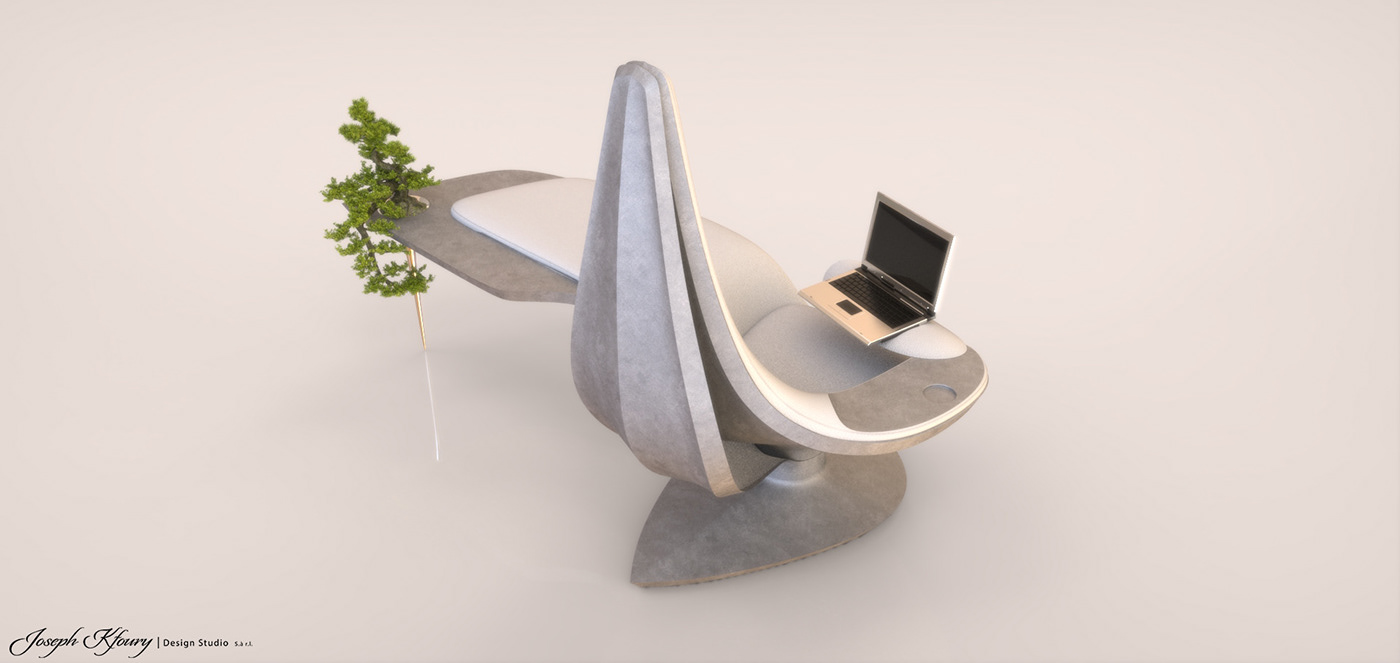 Joseph Kfoury，to work in an office，deck chair，chair，desk，Leisure chair，ZENITH，