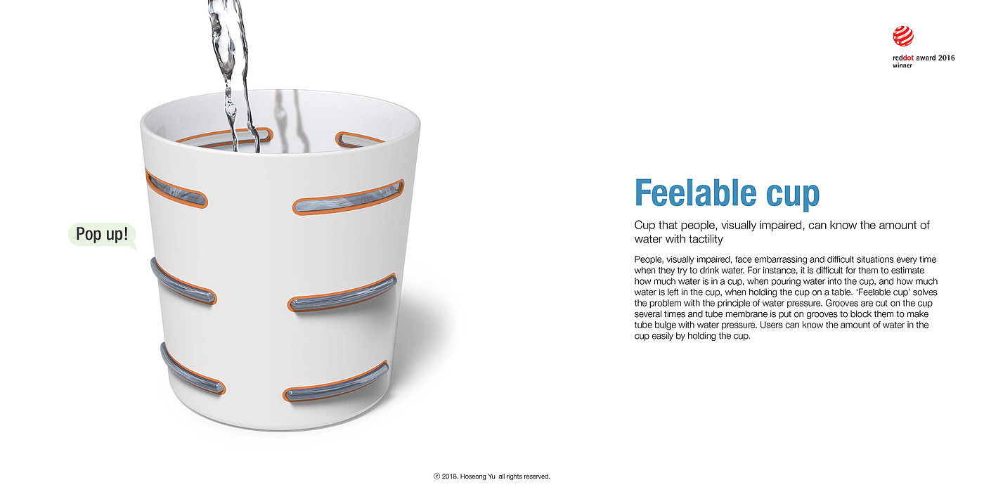 red dot，Blind cup，product design，User experience，
