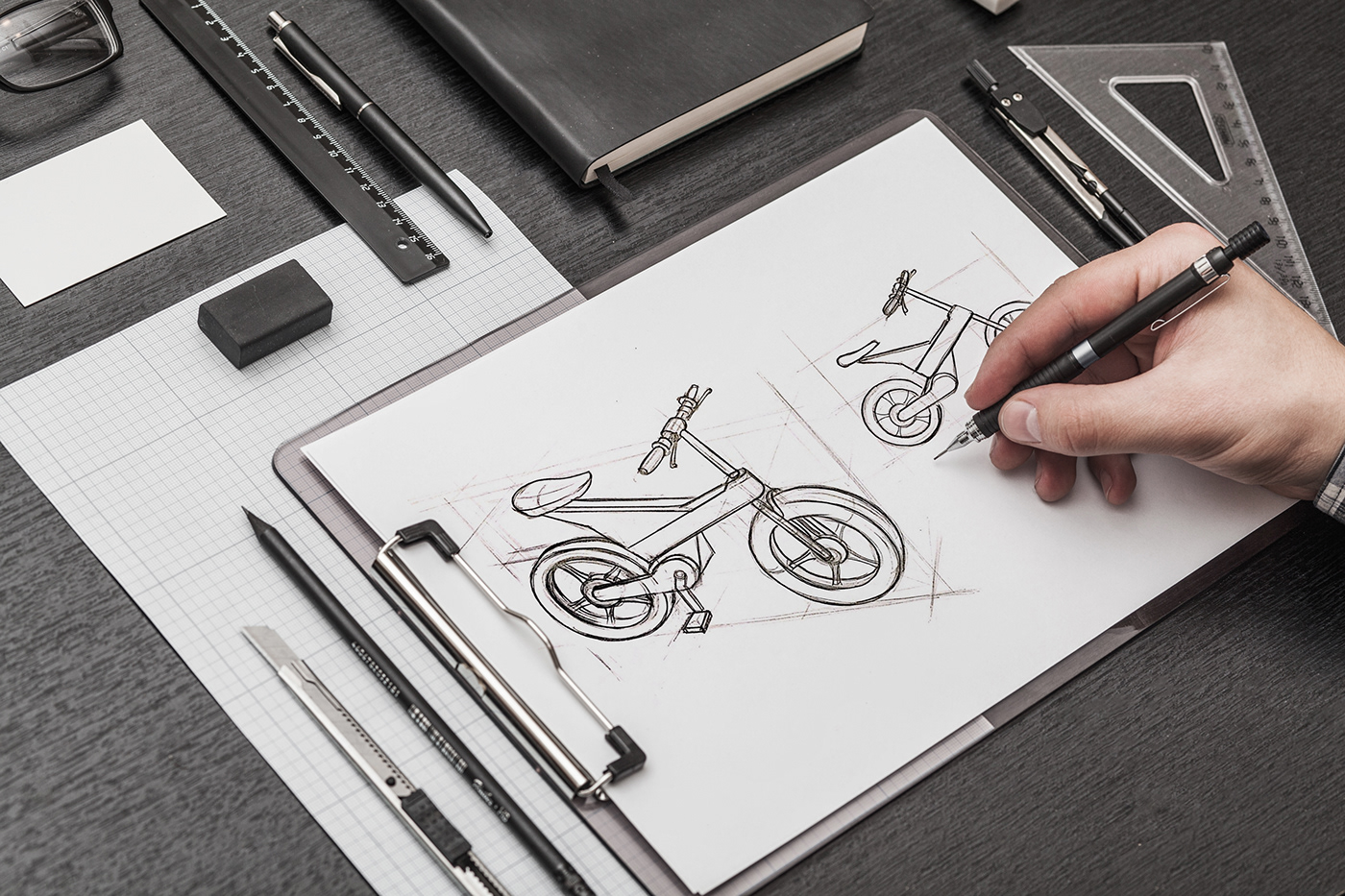 product design，sense of modernity，dynamic，Electric bicycle，
