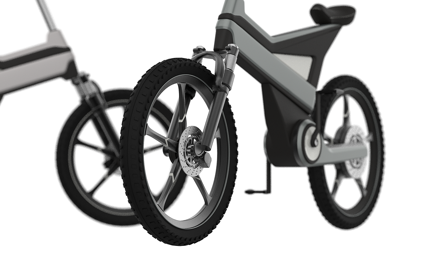 产品设计，现代感，动态，电动自行车，