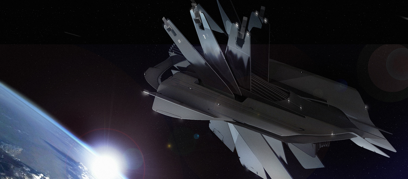 airship，Cool，conceptual design，