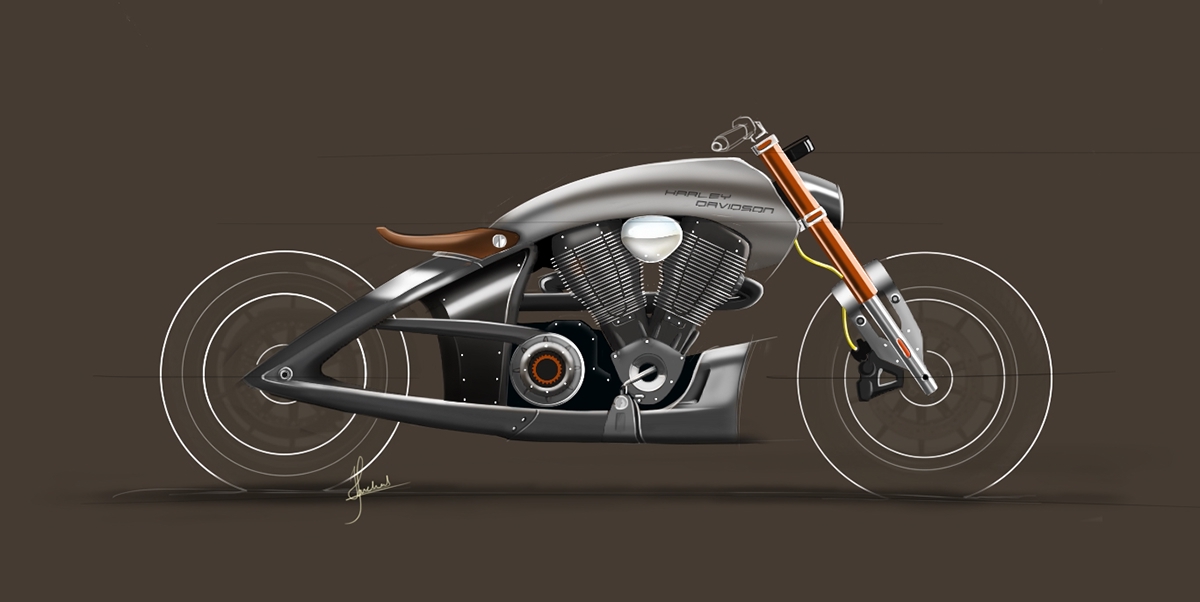 traffic，motorcycle，sketch，Harsh Panchal，