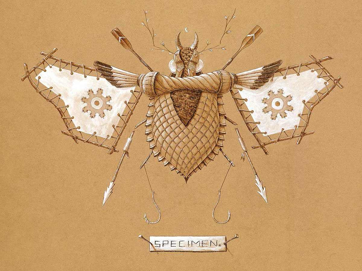 illustration，Photography，Mechanical insect，MECHANICAL BUGS，a hippocampus，lamps and lanterns，Sketch，