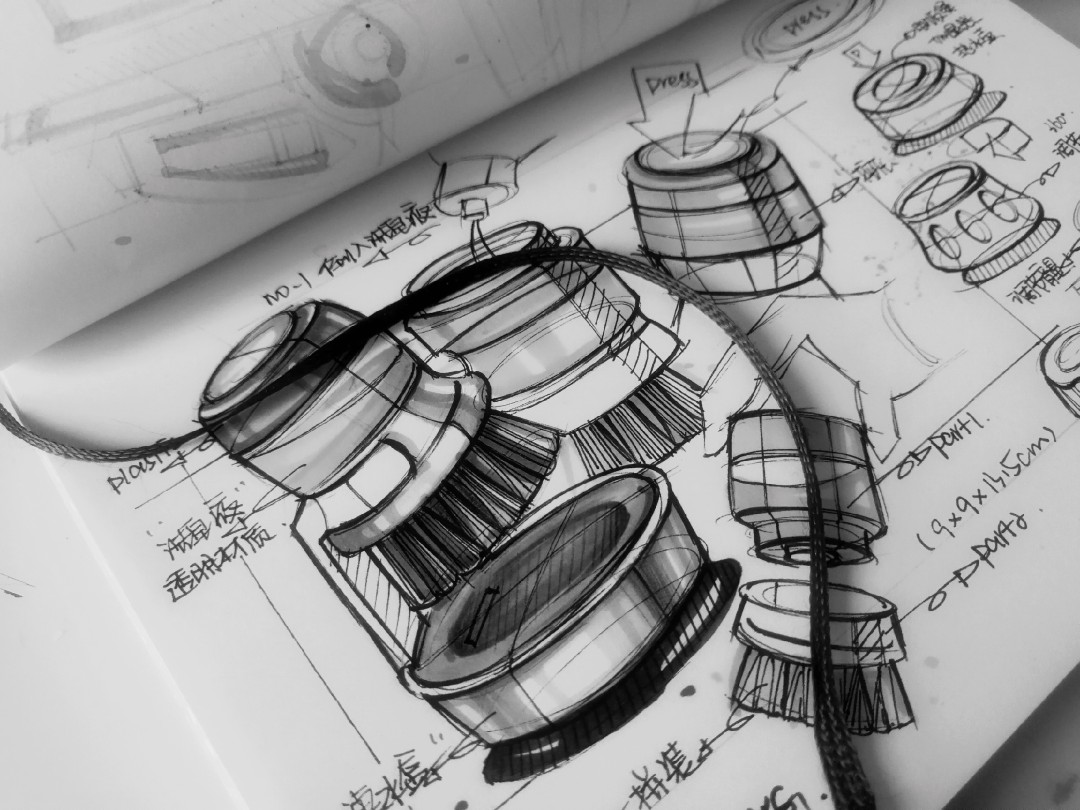 industrial design，Hand drawn，