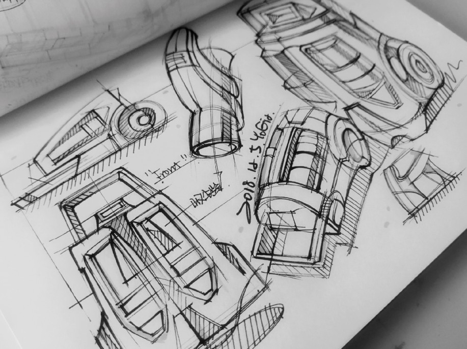 industrial design，Hand drawn，