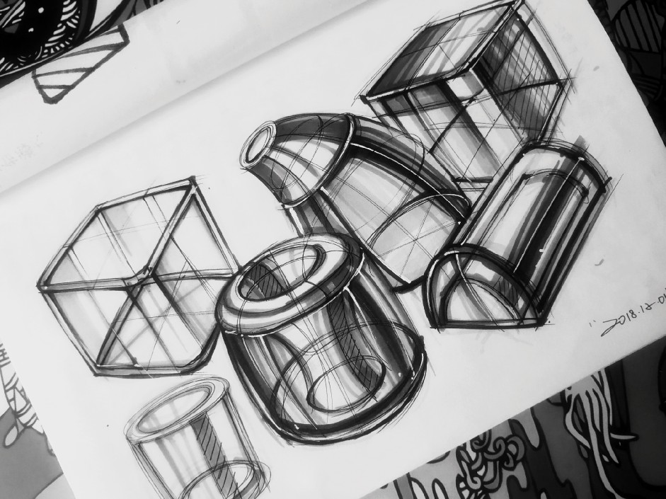industrial design，Hand drawn，
