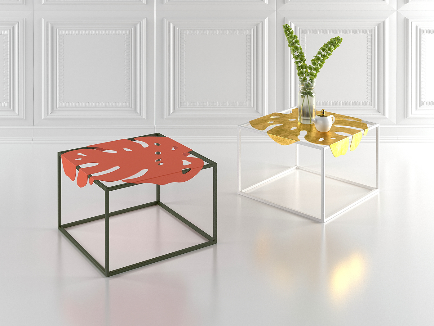 Coffee table，Storage cabinet，Metal，furniture，