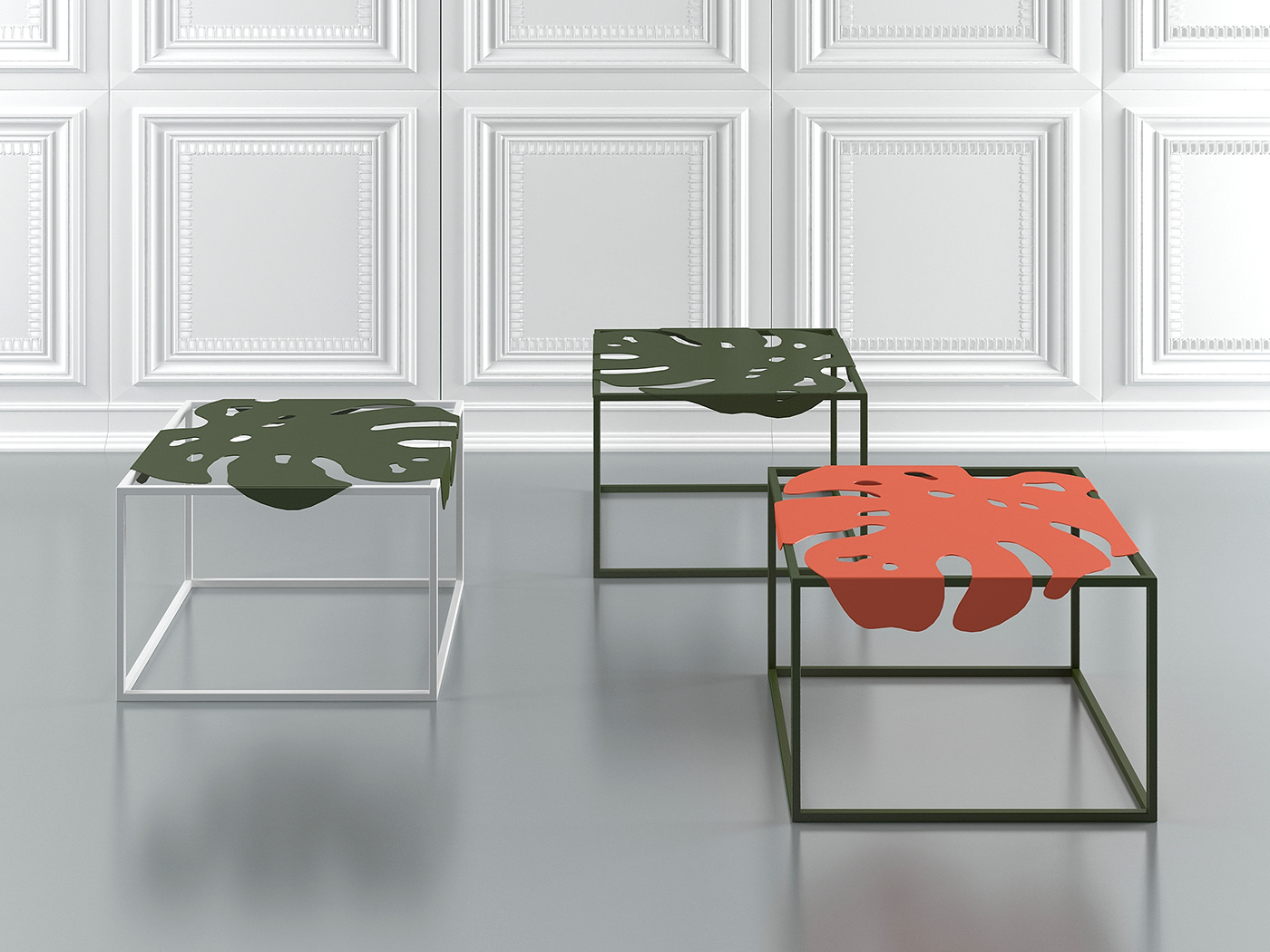 Coffee table，Storage cabinet，Metal，furniture，