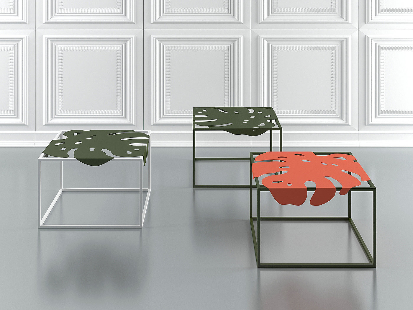Coffee table，Storage cabinet，Metal，furniture，