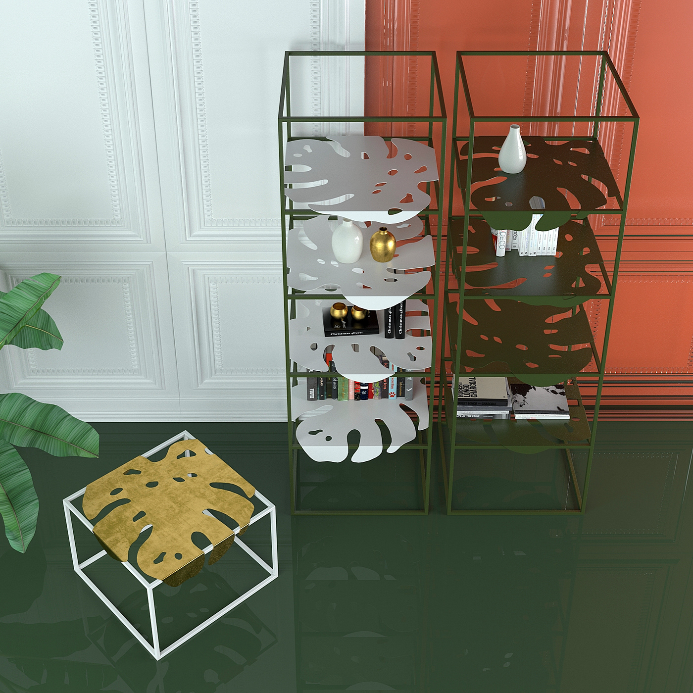 Coffee table，Storage cabinet，Metal，furniture，