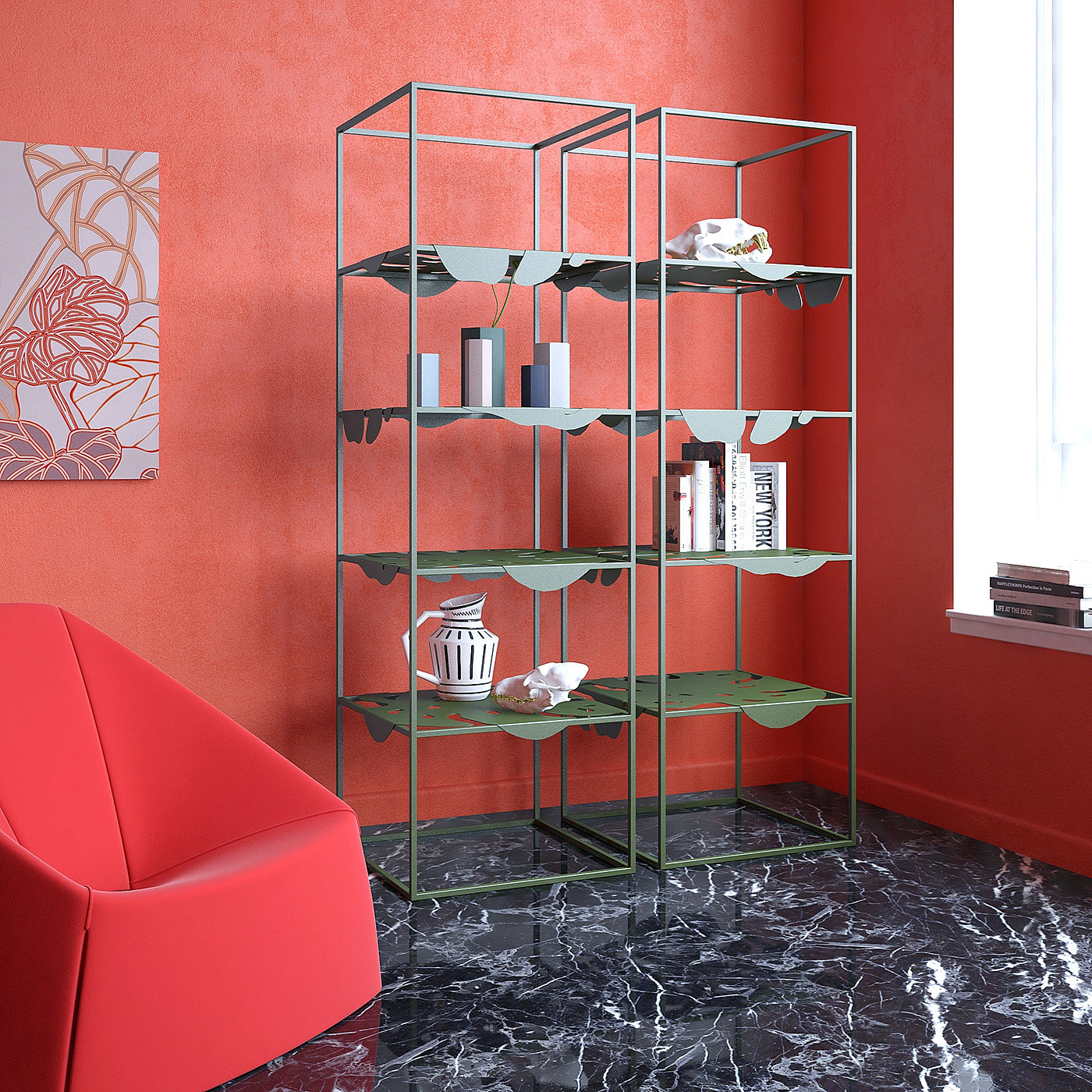 Coffee table，Storage cabinet，Metal，furniture，