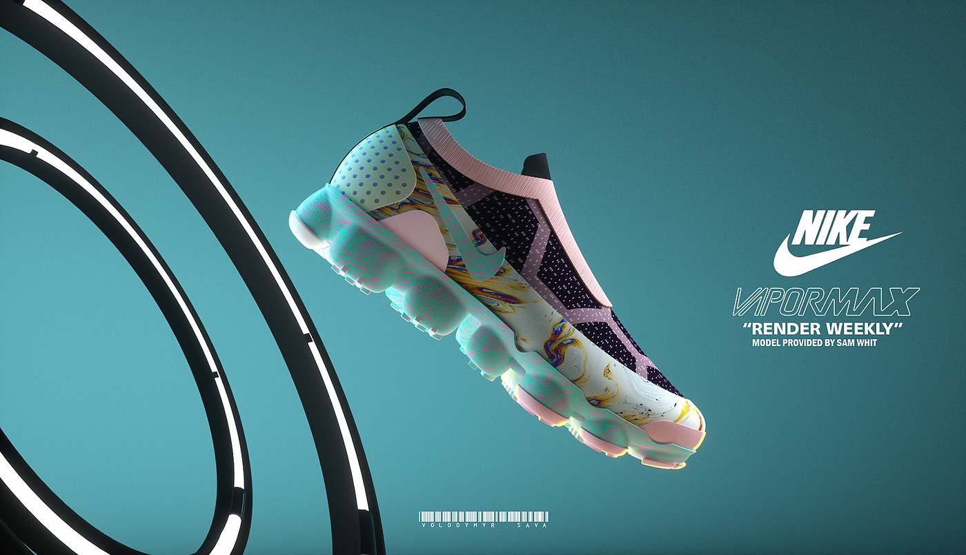 Render，design sketch，NIKE Vapor Max，Nike，