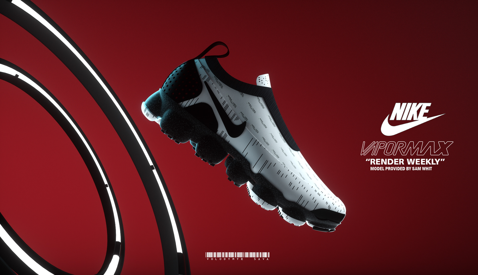 Render，design sketch，NIKE Vapor Max，Nike，