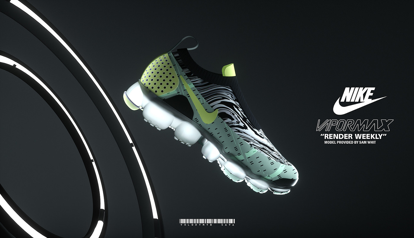 Render，design sketch，NIKE Vapor Max，Nike，