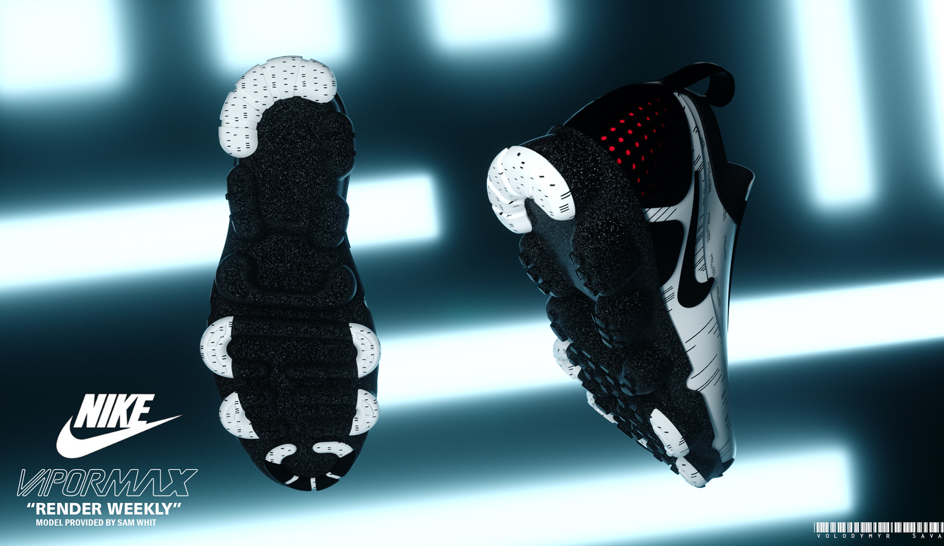 Render，design sketch，NIKE Vapor Max，Nike，