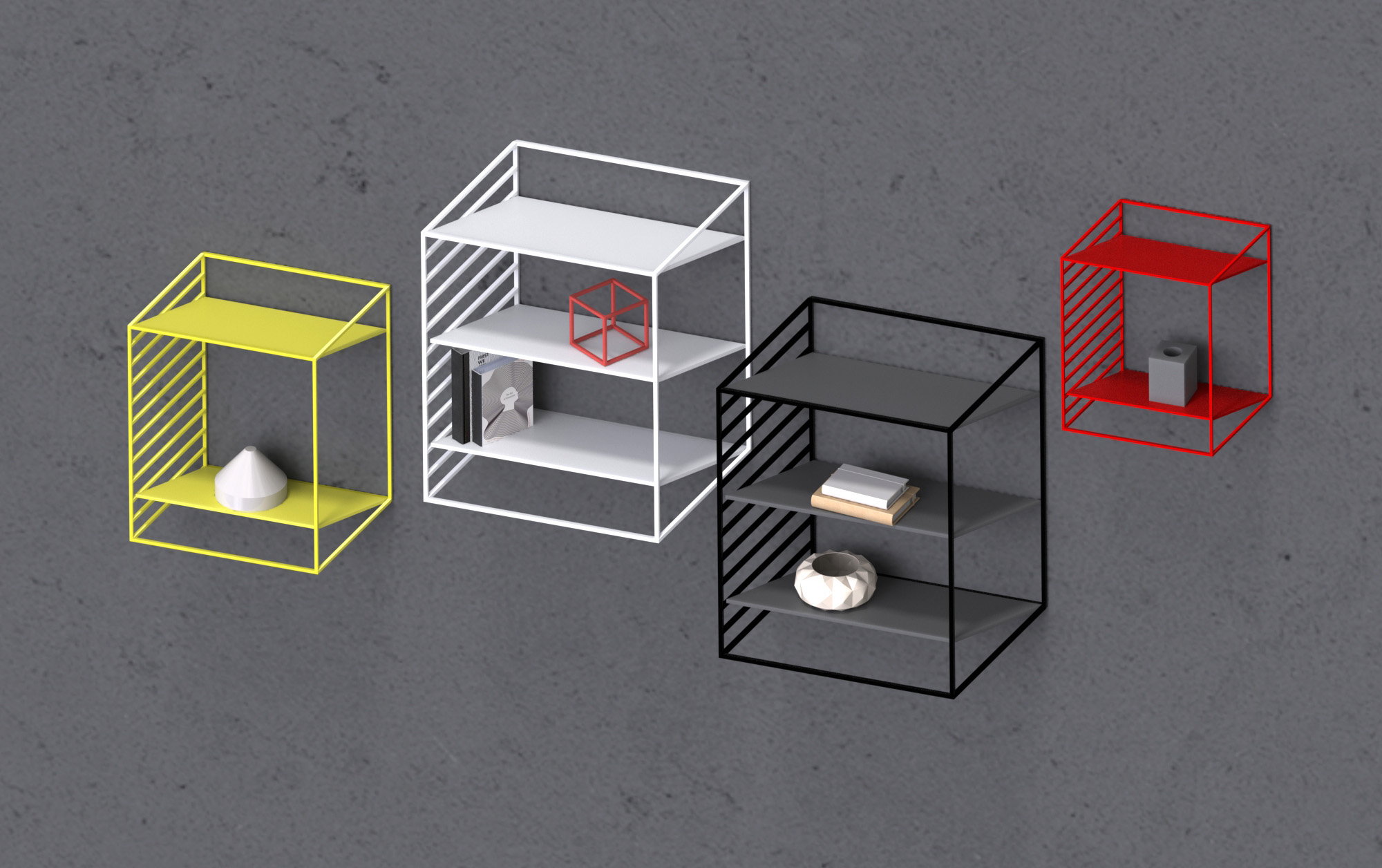 closet，wall cupboard，"Slide" shelves，2D，tilt，