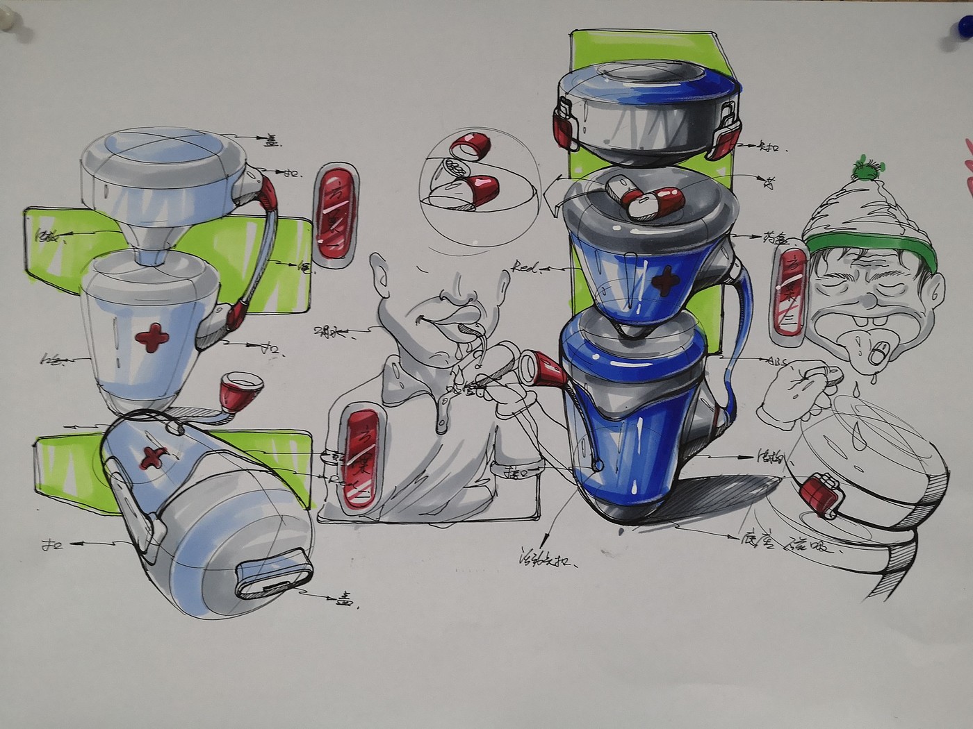 Hand drawn，product，industrial design，