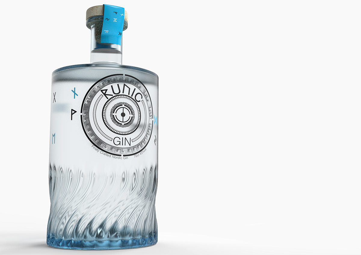 Runic Gin，Brand packaging，norse mythology ，Brand promotion，
