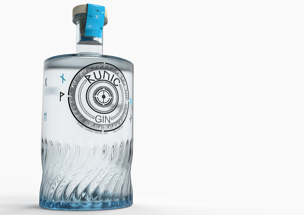 Runic Gin，Brand packaging，norse mythology ，Brand promotion，