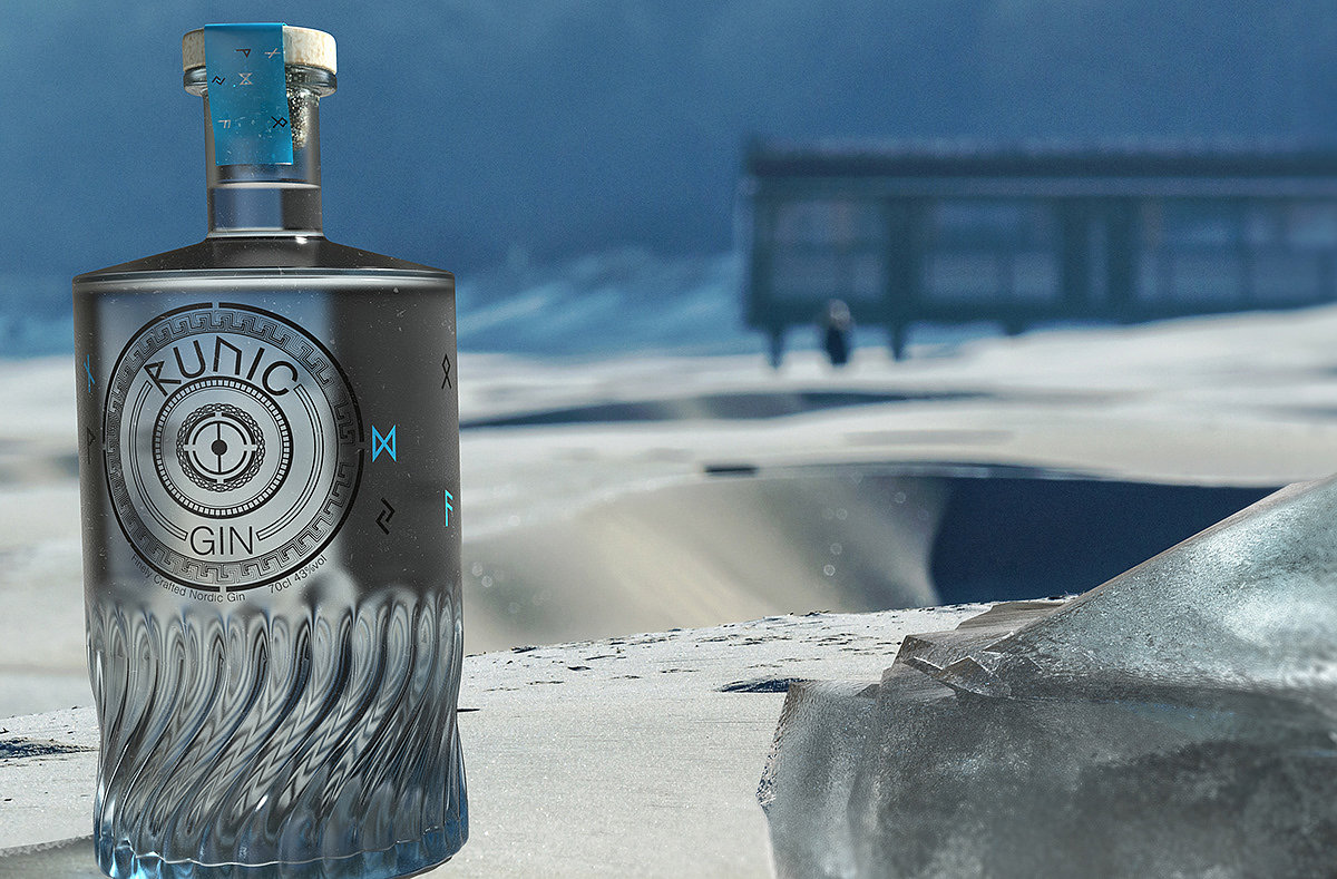 Runic Gin，Brand packaging，norse mythology ，Brand promotion，