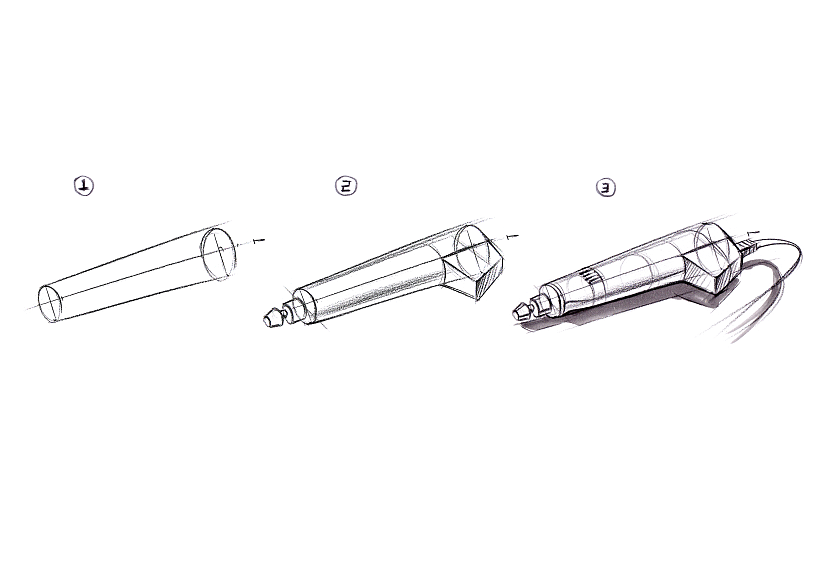 Hand drawn industrial design，Hand drawn renderings of industrial design，Hand drawn effect drawing of product design，Hand tools，Product hand painted marker coloring，