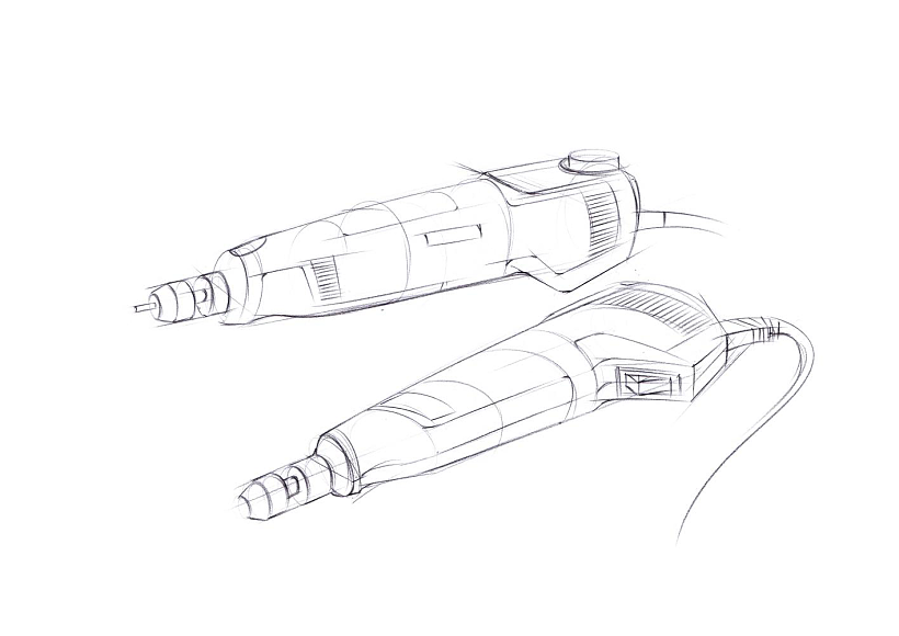 Hand drawn industrial design，Hand drawn renderings of industrial design，Hand drawn effect drawing of product design，Hand tools，Product hand painted marker coloring，