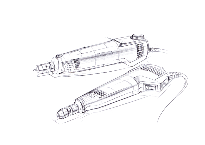 工业设计手绘，工业设计手绘效果图，产品设计手绘效果图，手动工具，产品手绘马克笔上色，