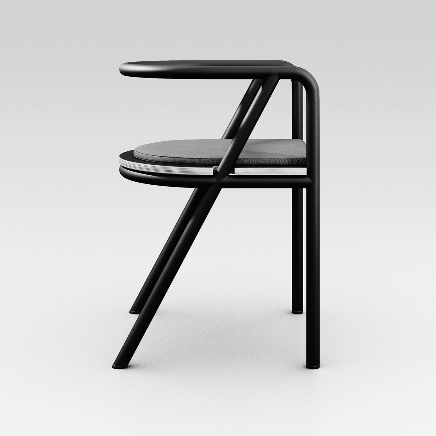 frame  CHAIR，Simplicity，black，chair，chair，Home Furnishing，
