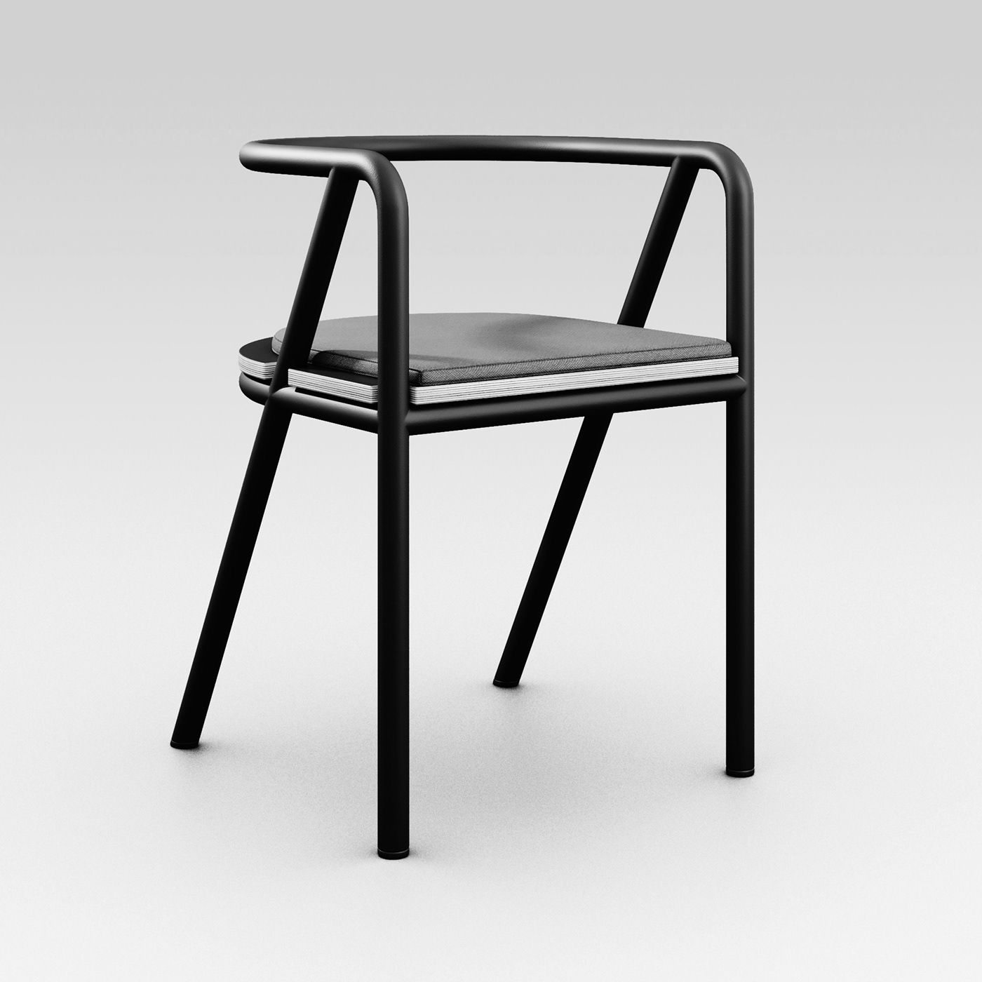 frame  CHAIR，Simplicity，black，chair，chair，Home Furnishing，