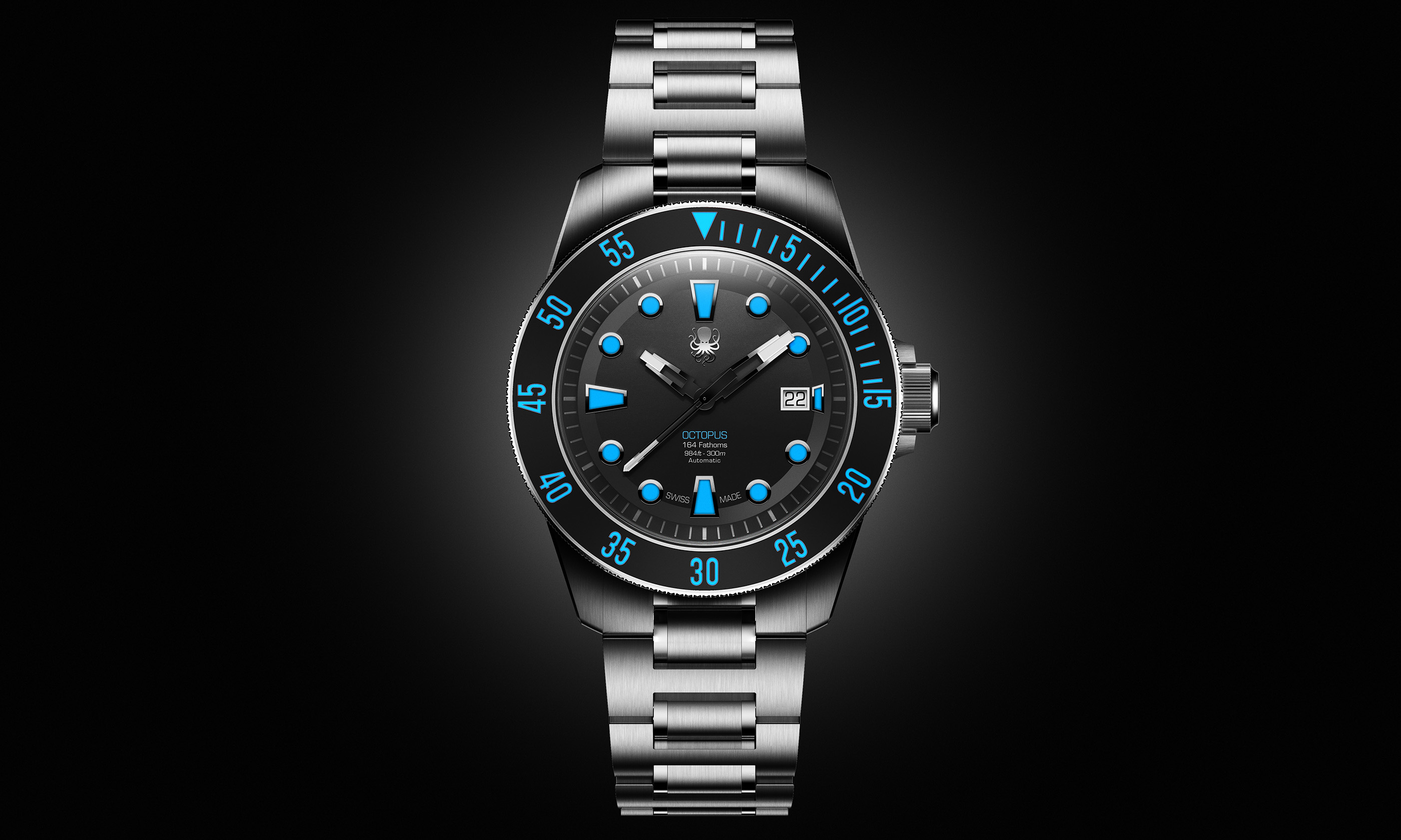 Luminous，Octopus 164，Divers Watch，