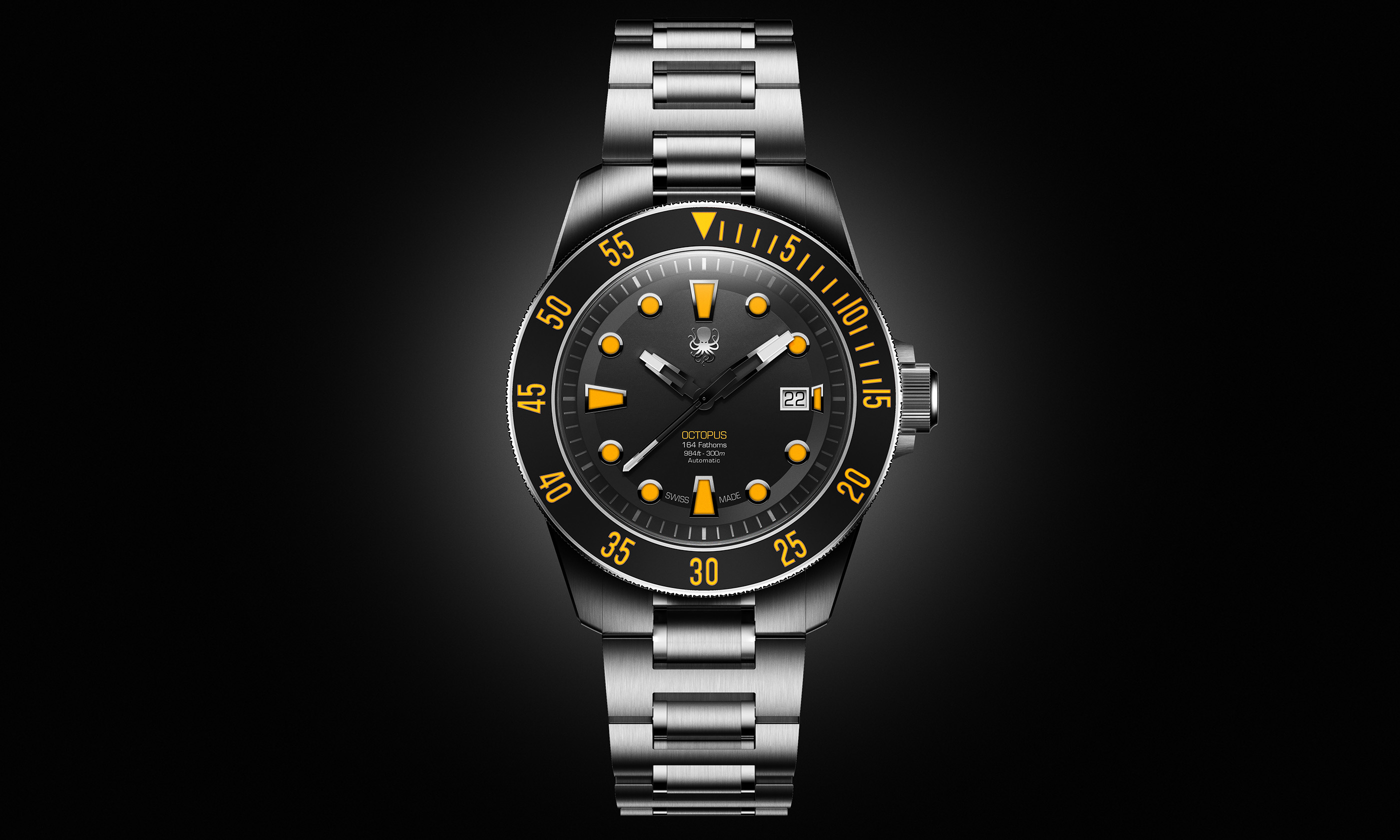 Luminous，Octopus 164，Divers Watch，
