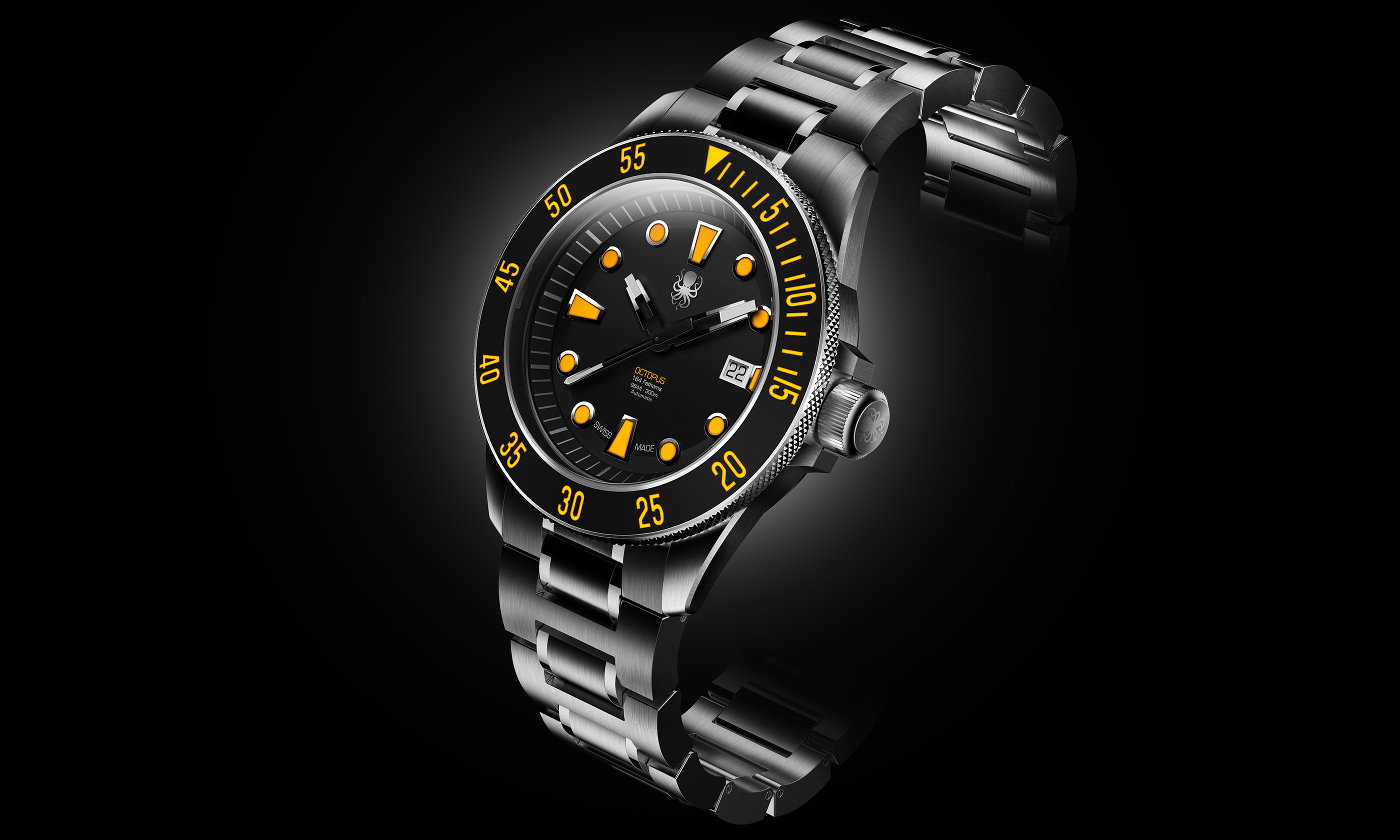 Luminous，Octopus 164，Divers Watch，