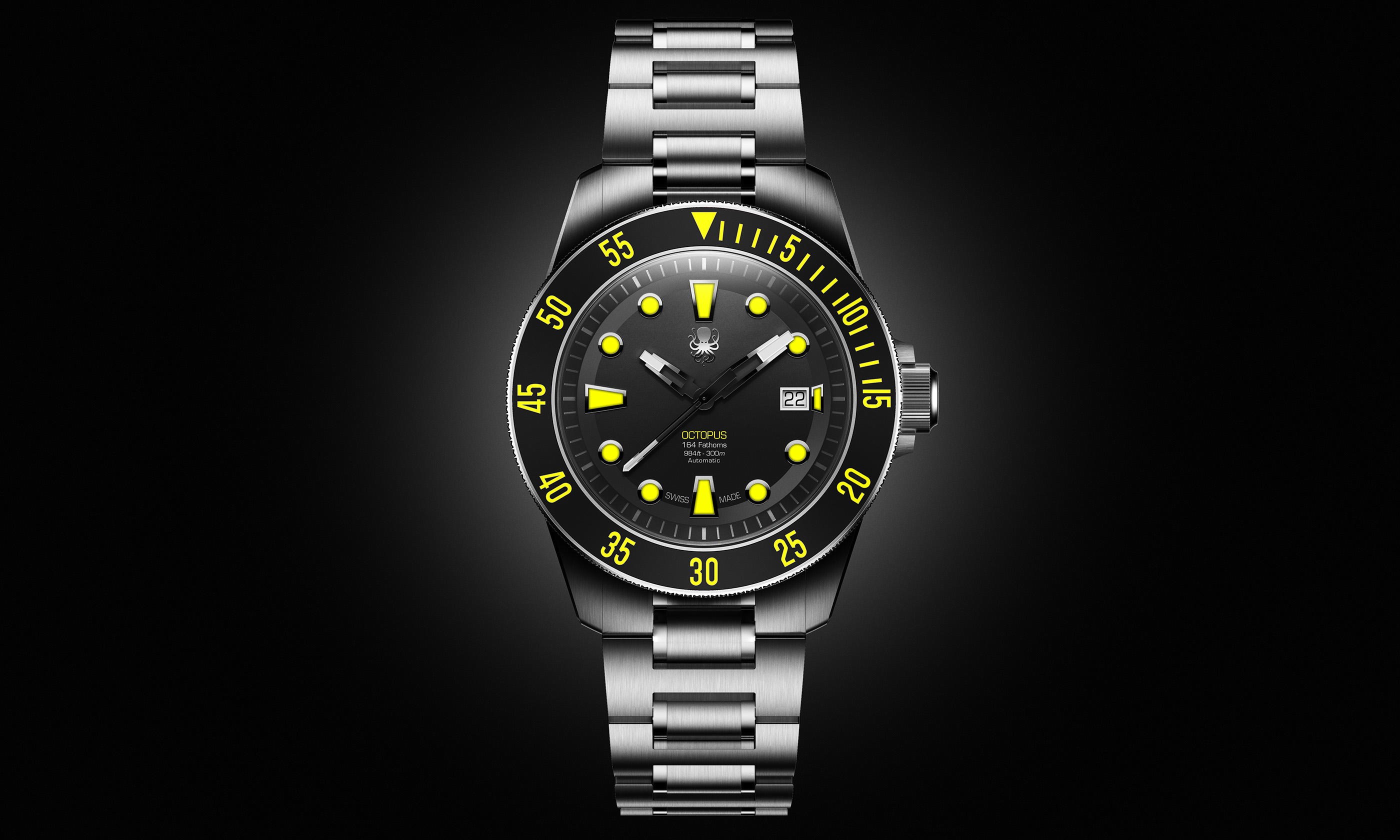 Luminous，Octopus 164，Divers Watch，