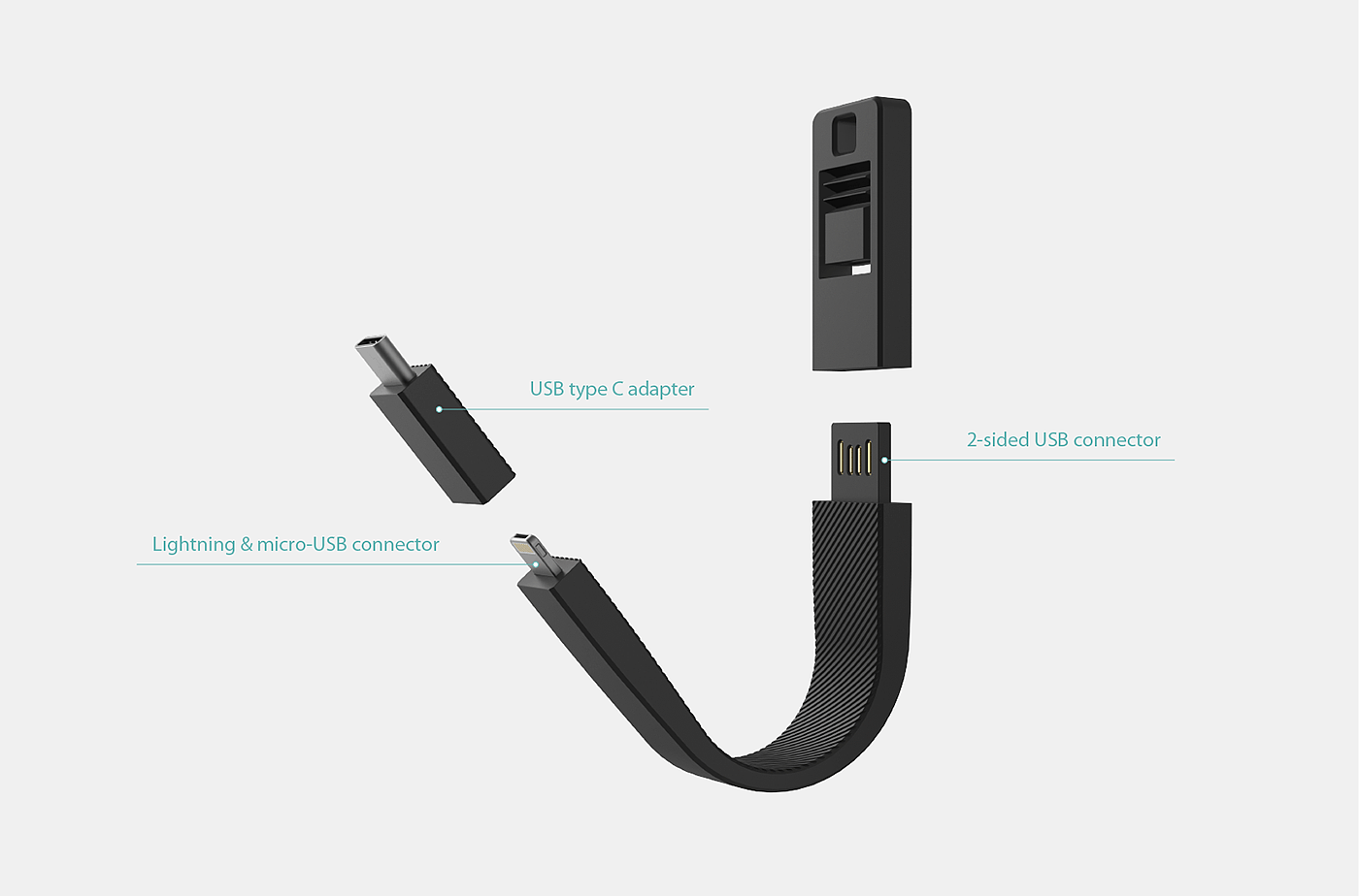 Key buckle，TRI-CABLE，parts，Charging line，intelligence，