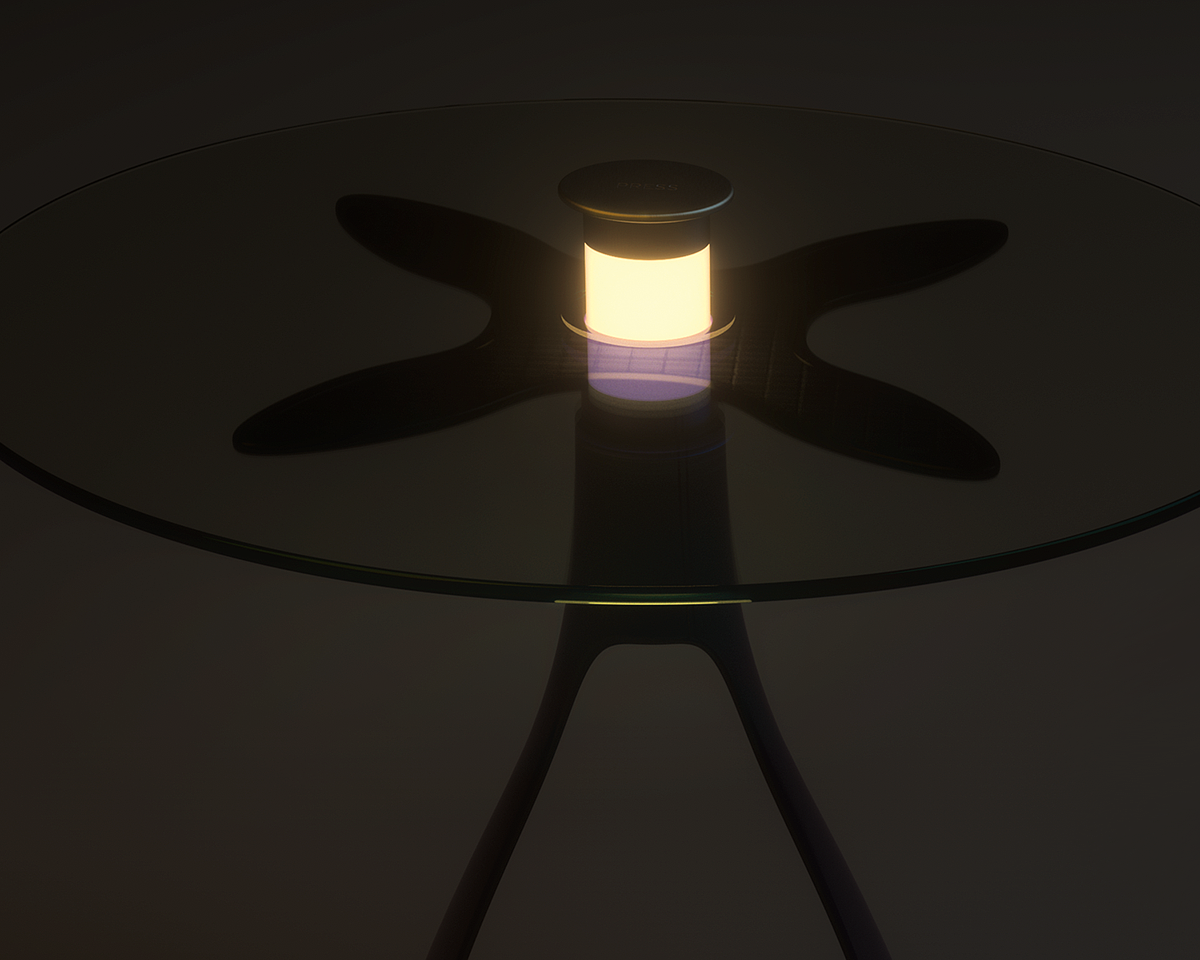 Vuk Dragovic，Table，outdoors，lighting，solar energy，