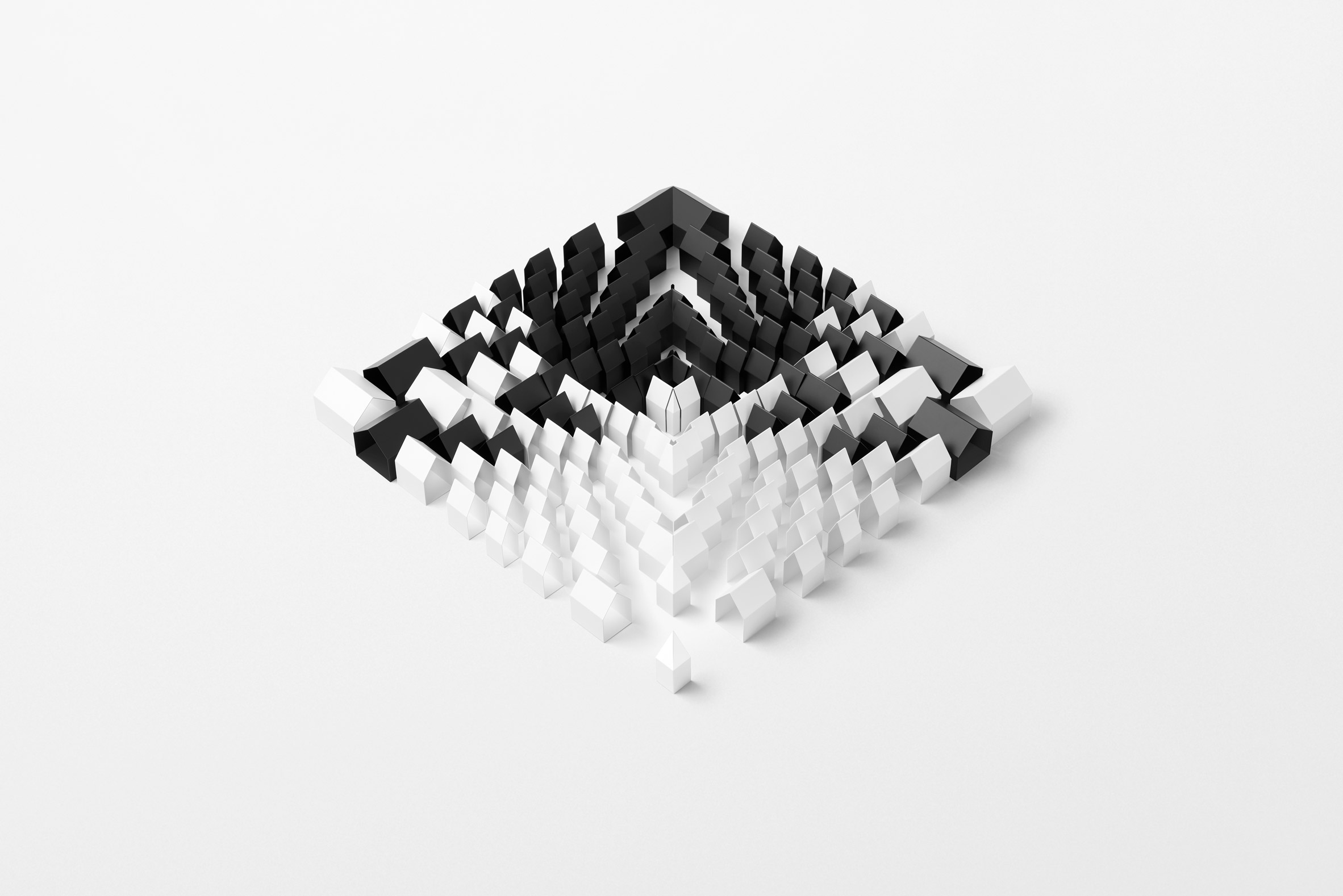 exhibition，Escher ，black and white，Interior design，