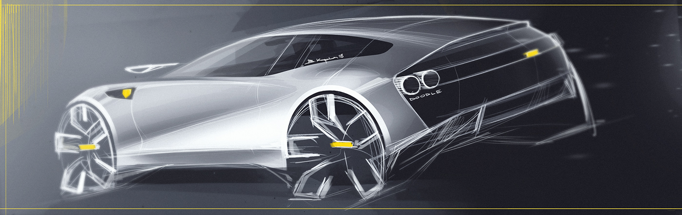 automobile，Hand drawn，Digital plate，ps，